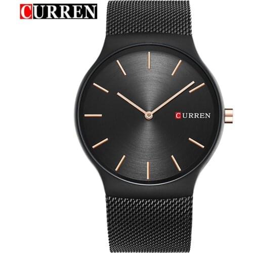 CURREN Watch Men Mesh Quartz-Watch Fashion Mens Watches Top Brand Luxury Waterproof Wristwatch Montre Homme 8256 Drop Shipping