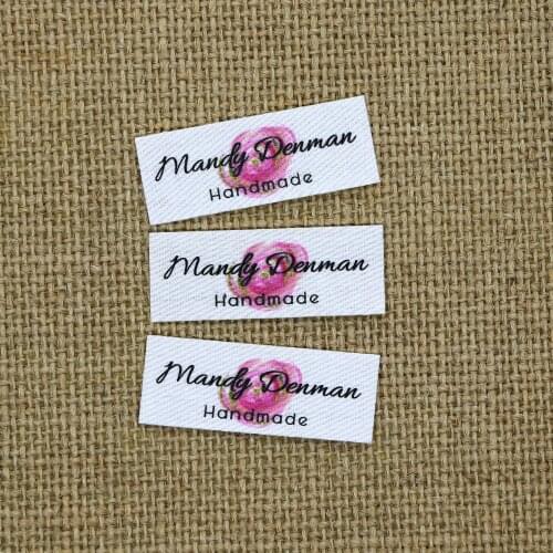 100 piece Ironing Labels, Logo or Text, Personalized Brand , Clothing Labels, Free shipping, Custom Design, Cotton tags (YT264)