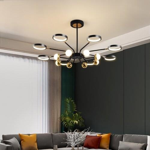 European Light Luxury Led Chandelier Living room Bedroom Dining Modern Minimalist Home Indoor Lighting Decoration Ceiling Lamps