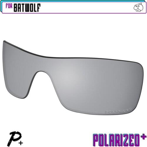 EZReplace Anti Seawater Polarized Replacement Lenses for - Oakley Batwolf Sunglasses - Silver P Plus