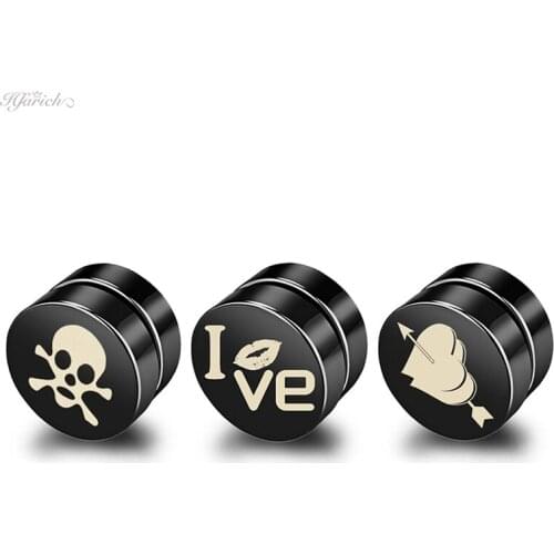 Hfarich Fashion No Piercing Earrings For Men Black Ear Clips Street Pop Jewelry 2021 Best Friend Statement Earrings Gift
