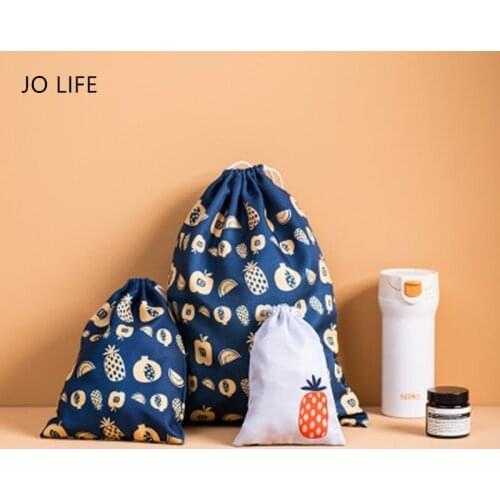 JO LIFE Nordic Clothes Storage Organizer Bag Yarn Drawstring Pouch Bags Travel Backpack Luggage Dampproof Sorting Bag
