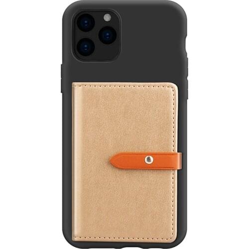 Retro PU Leather Flip Cards Back Sticker For iPhone 11 Pro Max 6 6s 7 8 Plus X XR XS Max Wallet Holder For Samsung S20 Ultra S10