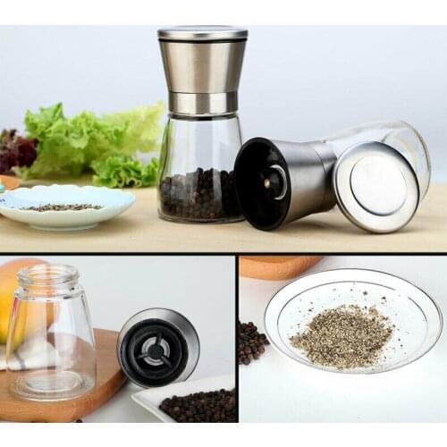 Kitchen Grinding Bottles Tools Salt Pepper Mill Grinder Pepper Grinders Shaker Spice Container Seasoning Condiment Jar Holder