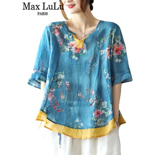 Max LuLu Women's Blue Shirts