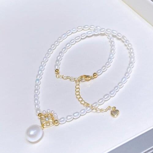 Fashion Waterdrop Pearl Natural Cultured Pearl Charm Penddant Necklace Jewelry Young Women Gift