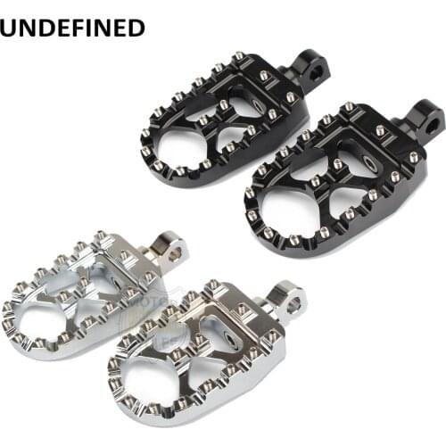 MX Roating Foot Pegs Motorcycle Wide Fat Footpegs Bobber 360 Footrests For Harley Dyna Street Bob Fatboy Sportster Road King