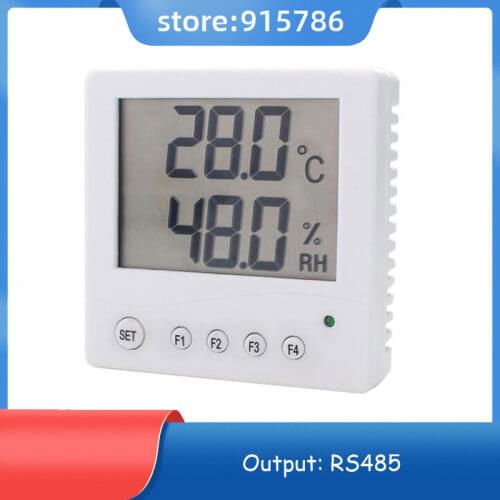 RS485 network type large screen LCD wall-mounted temperature and humidity display indoor thermometer car home wall-mounted dry