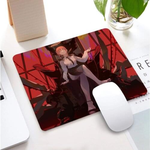 29*25cmm Chainsaw Man Anime Girl Non-slip Rubber Scenery Small Size Mouse Pad Desk Mat Learning Gamer PC Desk Mat Keyboard