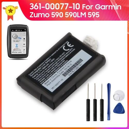Original Watch Battery 361-00077-10 for Garmin Zumo 590 590LM 595 010-12110-003 616-00077-00 616-00077-10 1880mAh +tools