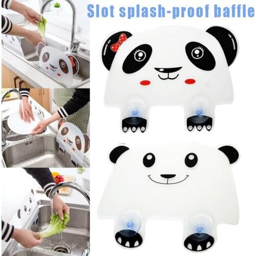 Anti Splash Water Baffle Board Water Guard Splatter Kitchen Sucker Sink Tool Cute Panda J2Y
