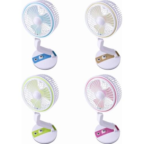 Portable Electric Fan USB Charging/plug-in Mini Folding Multifunctional Fan Family Bedroom Office Desktop Fan Cooling Summer