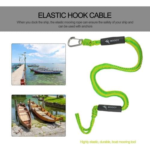 Top Bungee Dock Ropes Stretchable Dock Line For Kayak, Jet Ski, Marine With Foam Float Stainless Steel Clip For Boat 4ft-5ft