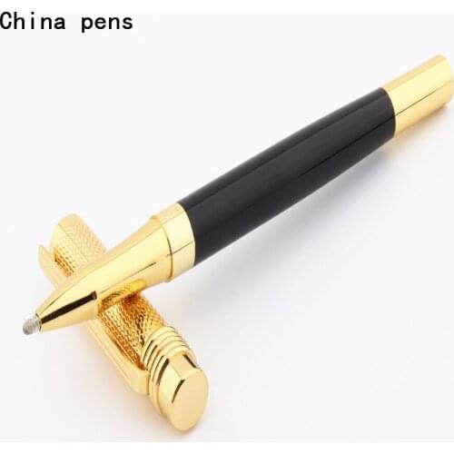 Luxury high quality 856 Gold black School supplies Business office Medium Nib Rollerball pen New To the loved one gift pen