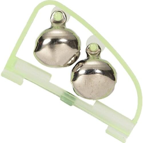Double Bell Fish Bite Alarm Fishing Bells Night Fishing Bow-shaped Fishing Alarm Light Stick Clip Set ABS Steel Fishing Tackle
