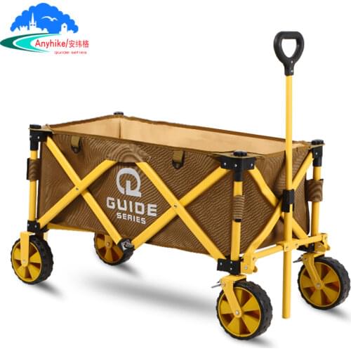 Outdoor camping pull cart picnic camp fishing folding portable buy vegetables pull goods hand push shopping cart move Trailer