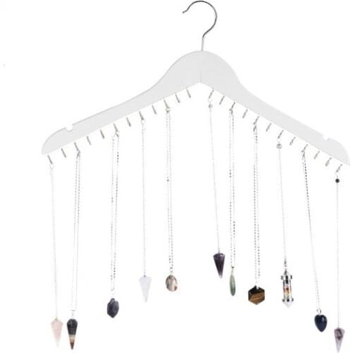Modern Sahi Accessory Wooden Jewelry Hanger Decorative Pendant Strap 24'lü White
