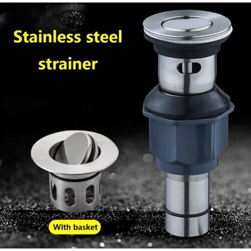 Universal Wash Basin Bounce Drain Filter Sink Drain Vanity Stopper Bathroom Accessories Bathtub Plug Hair Catcher Faucet