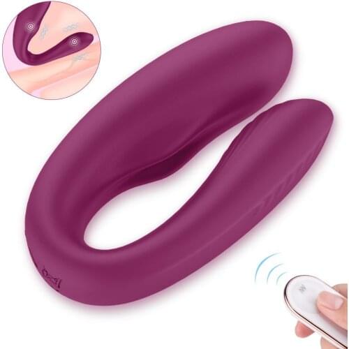 Couple Vibrator for Clit & G-Spot Stimulation with Dual Motors, Wireless Remote Control Rechargeable Adult Sex Toys for Women