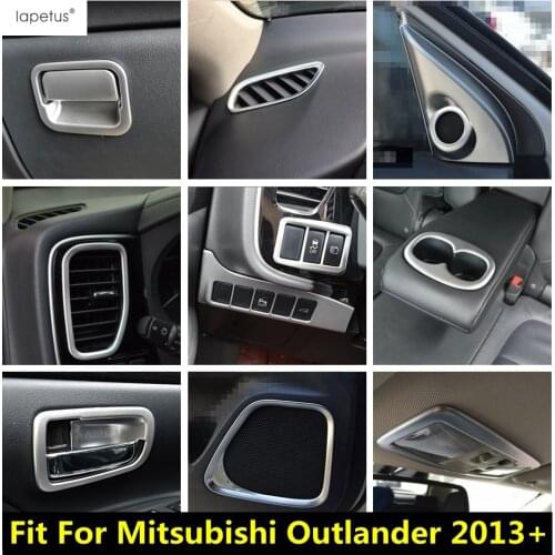 Lapetus Interior Refit Kit For Mitsubishi Outlander 2013 - 2019 Inner Door Handle Bowl / Side Car Door Speaker Cover Trim Matte