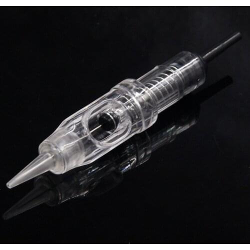 High Quality Permanent Microblading Clear Easy Click Tattoo Microblading Cartridge Needle with Black End Tip