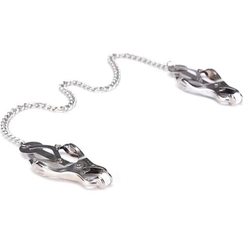 Metal Chain Nipple Clamps Sex Slave Nipples Clips Women Bondage Fetish Sex Toys For Couples In Adult Games Sex Products