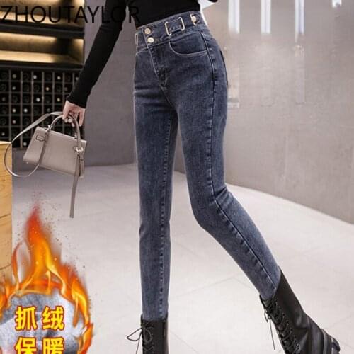 Женские утепленные джинсы ZHOUTAYLOR China At AliExpress