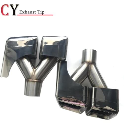 1 Pair Stainless Steel Exhaust Pipe Muffler Exhaust Tail Pipe Tip For Ben-z W212 E63 W212 W204