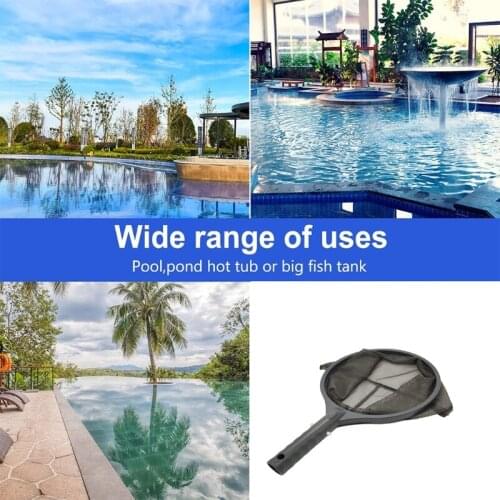 1Pc Small Pool Skimmer Net Leaf Rake Catcher with Fine Mesh Bag Plastic Frame for Cleaning Pool Pond Debris Pickup Removal