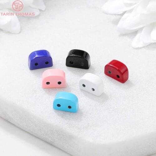 10PCS 6x9MM Hole 1MM Brass Spacer Beads Charms Connector High Quality DIY Jewelry Making Findings Accessories