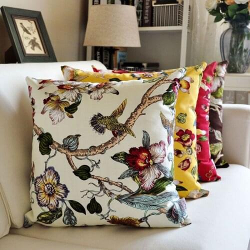 2 Pcs New Chinese Pillowcase Back Cushion 45*45cm Pillow Cover Cushion 50*50cm Pillowslip Custom Home Decor PP Cotton Pillowcase