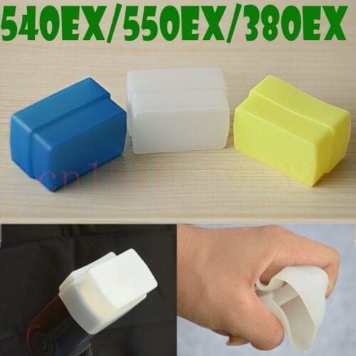 3PCS A4 Silicon flexible Flash Bounce Diffuser Softbox White+Yellow+Blue for 540EX/550EX/380EX SB-26/28DX HVL-F32X