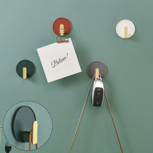 4Pcs Wall Mounted Plastic Hooks Key Plug Holder Household Self-Adhesive Cable Organizer Multifunction Clothes Hanger