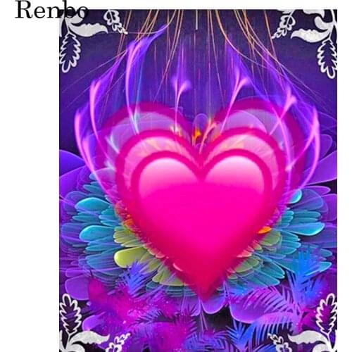 5D Diamond Painting Love Heart Cross Stitch Diamond Embroidery Mosaic Cartoon Diy Handmade Gift Full Drill Square Home Decor