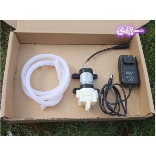 Aquarium R385 12V DC Diaphragm pump Electromagnetic stove pump water fish tank + 2meters 8*10 Silicone Tube & 12V1A power supply