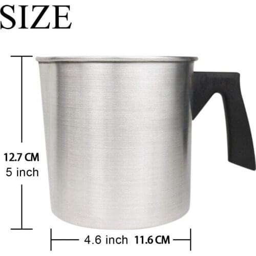 Scented Candle DIY Melting Wax Pot 1.2L Aluminum Frothing Candle Making Pitcher Wax Melting Pouring Cup Multipurpose E56C
