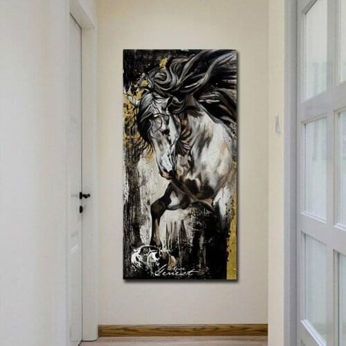 Painting Wall Art 5d Diy Animal Diamond Handmade Abstract Full Round Drill Embroidery Horse Cross Stitch Picture Mosaic Gifts