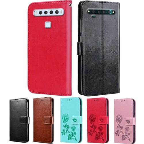 Flip Leather Case For TCL 10L Capa Wallet PU Classic Book Cover Magnetic Fashion on TCL 10 Pro T799B T799H Telefon Stand Case
