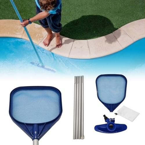 Swimming Pool Cleaning Kit Pool Vacuum Spray Maintenance Cleaner Tools Adjustable Handle Angle W/Skimmer Net Cleaning Accessorie