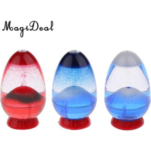 Volcano Eruption Egg Liquid Sandglass Hourglass Sand Timer Gadget Toy Home Decor Shelf Display Ornament Decoration