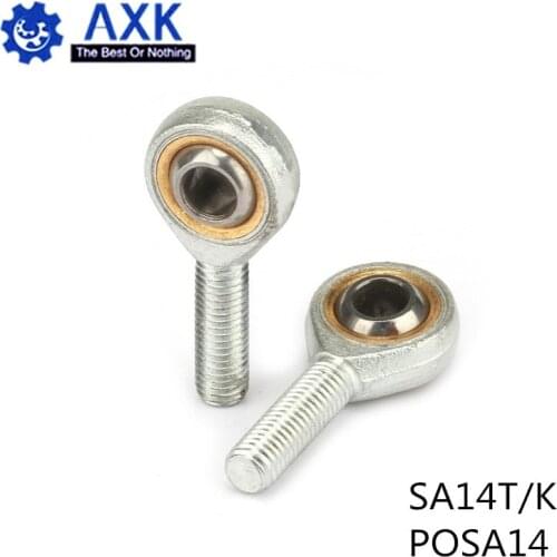 POSA14 (4pcs) Free shipping SA14T/K POSA14 14mm right hand male outer thread metric rod end joint bearing POS14A