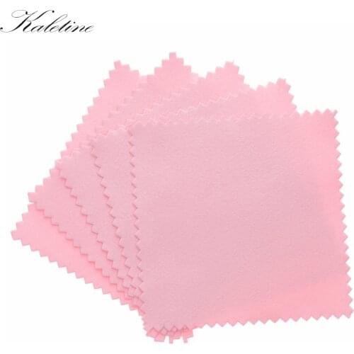 KALETINE 5Pcs/lot 8x8cm Clean Cleaning Cloth Polishing Cloth for Sterling Silver Gold Jewelry Clean Tool