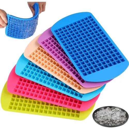 24x12x1cm 160 Grids Silicone Ice Cubes Frozen Mini Food Grade Ice Tray Fruit Maker Bar Party Pudding Tool Kitchen Accessories