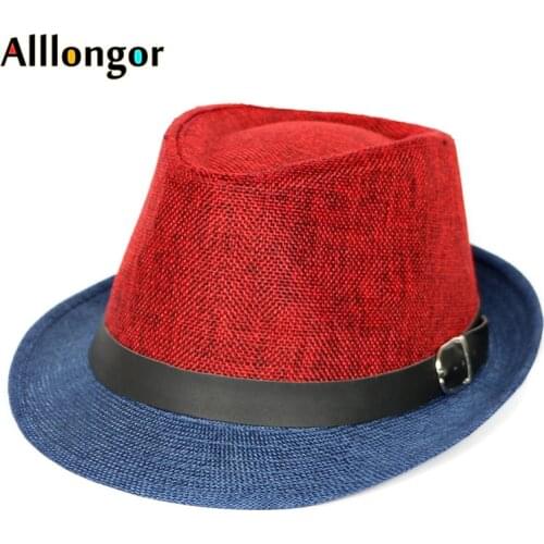 Fashion 2020 Summer Sunhat Fedora Straw Hat Men Women Jazz Hat Beach Chapeau Femme ladies hats Panama cap