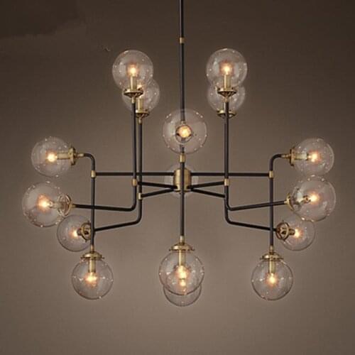 8/2/16 Head Modern Suspension Pendant Light Vintage Industrial Dining Light Glass Ball Hanging Light Studio Light Free Shipping