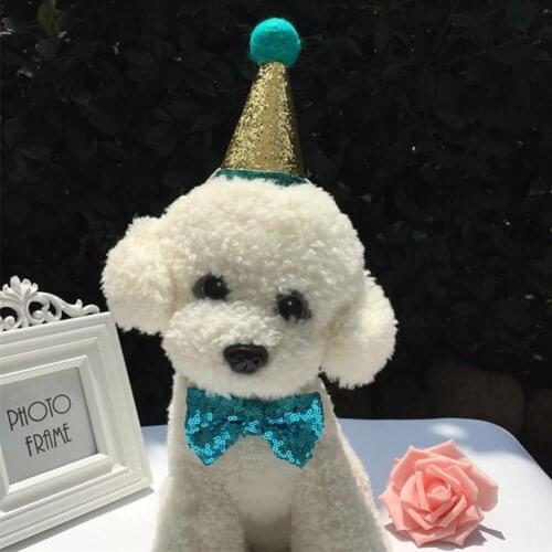 Christmas Pet Dog Cat Pet hat adjustable cap small medium dogs cat cap Headwear Hat Bowtie Birthday Costume Party Decoration