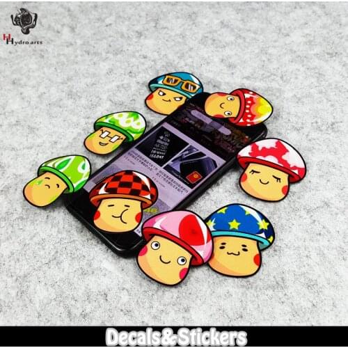 NO.L022 Colorful Mushroom emotion Cartoon 3M Reflective Stickers MOTO GP Car Sticker Decals Racing Motorcycle