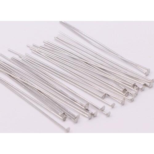 DIY Machining Jewelry 100Pcs Silver-color Pin Needles Metal Finding Clothes Accessories Earrings Necklace Pins Craft Parts A529