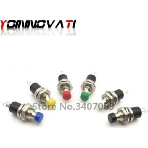 100pcs PBS-110 7MM Momentary Push button Switch Press the reset switch Momentary On Off Push Button Micro SwitchNormally Open NO