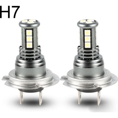 15 LED Fog White DRL Chip Light Bulbs Signal Lamp H7 IP67 H10 H7 H4 H16 5202 2Pcs 2x H8 H9 H11 100W 6500K 3030 H7 Car Headlights